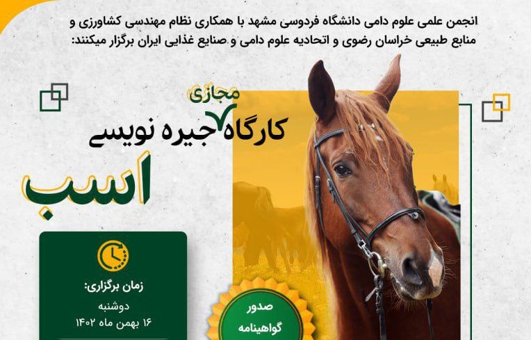 کارگاه مجازی جیره‌نویسی اسب